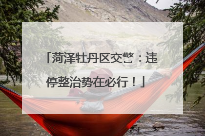 菏泽牡丹区交警：违停整治势在必行！